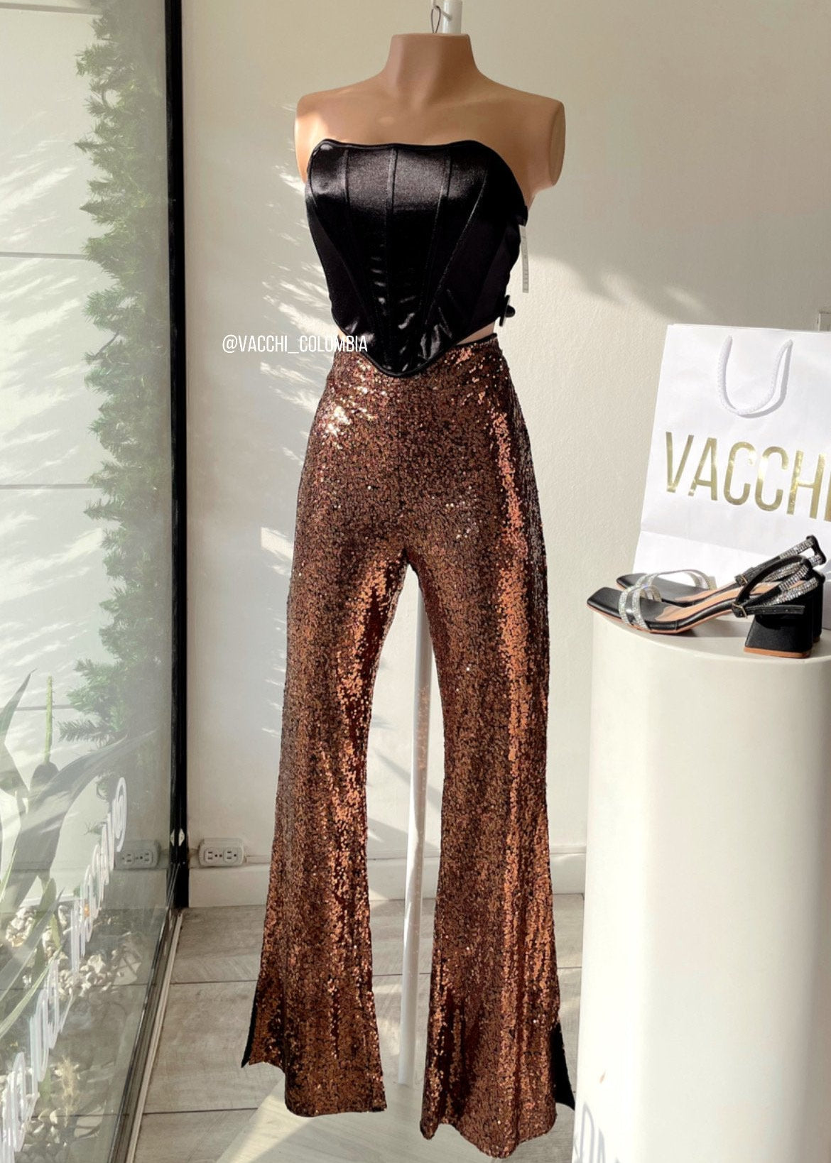 Pantalón Ancho Lentejuelas