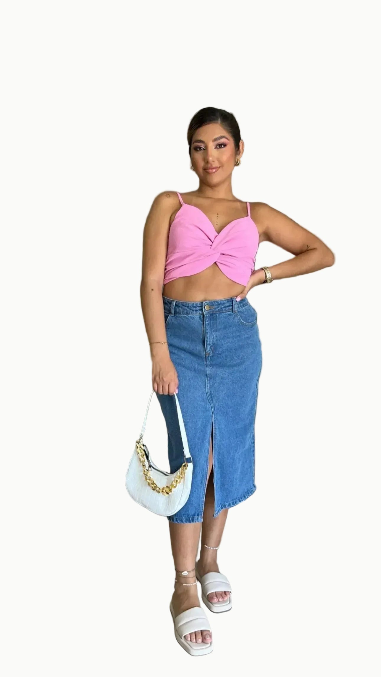 Falda Jean Larga Abert - Vacchi