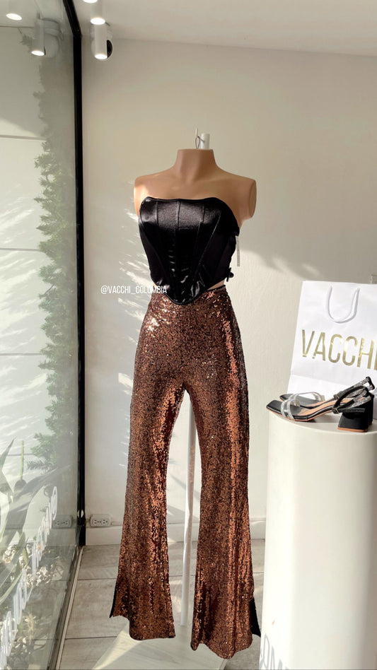 Pantalón Ancho Lentejuelas