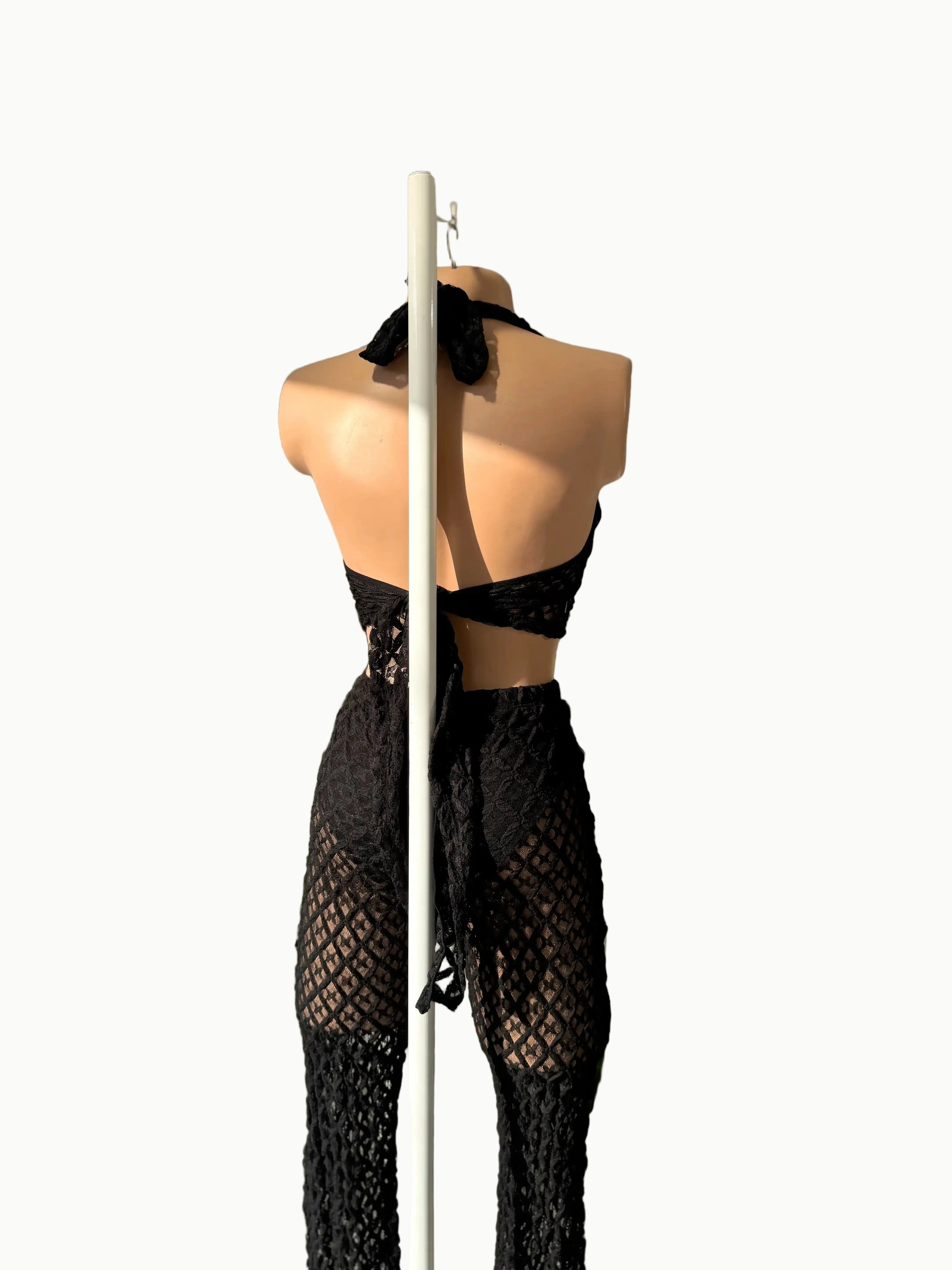 Set Pantalon playero encaje