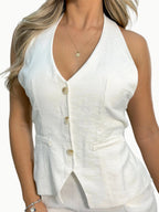 Set pant encauchado top amarres