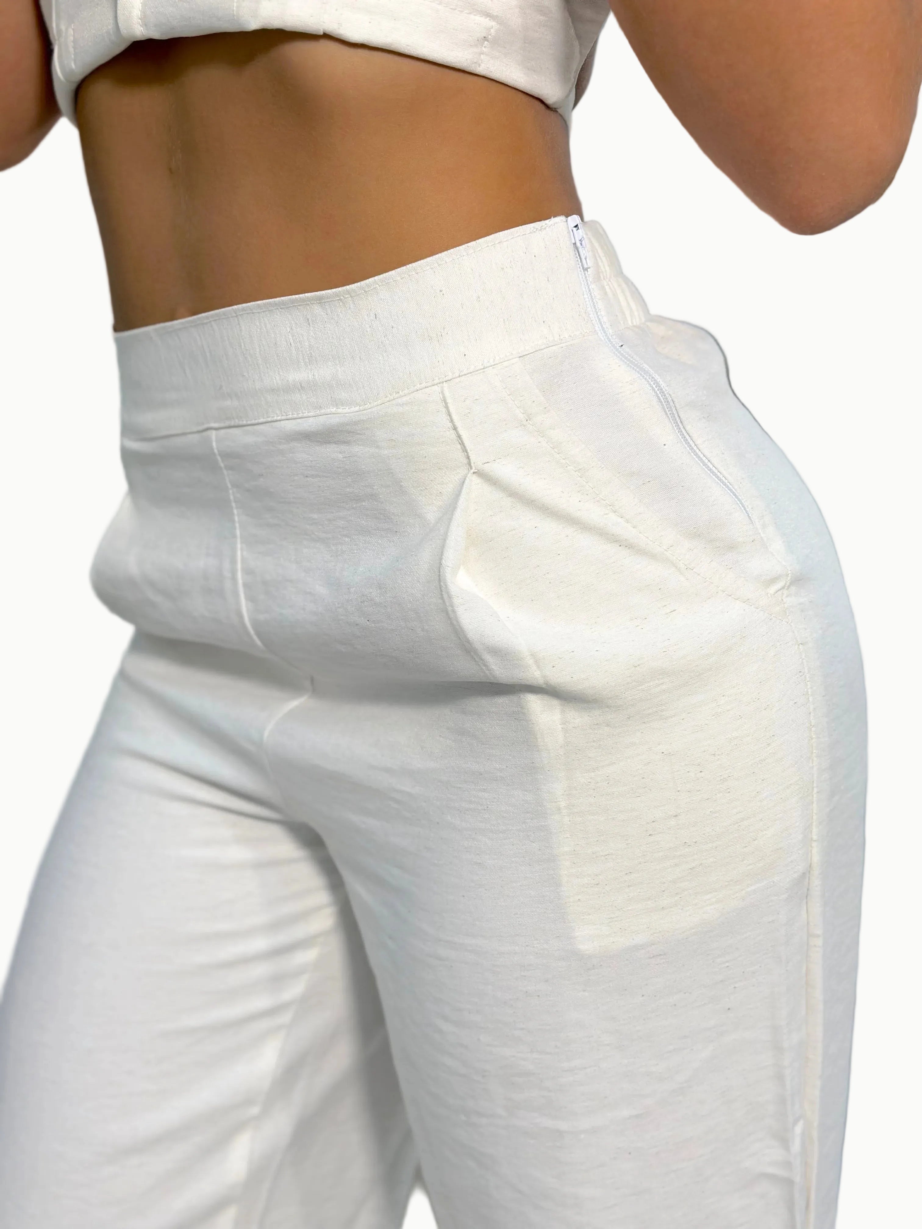 Set pant encauchado top amarres