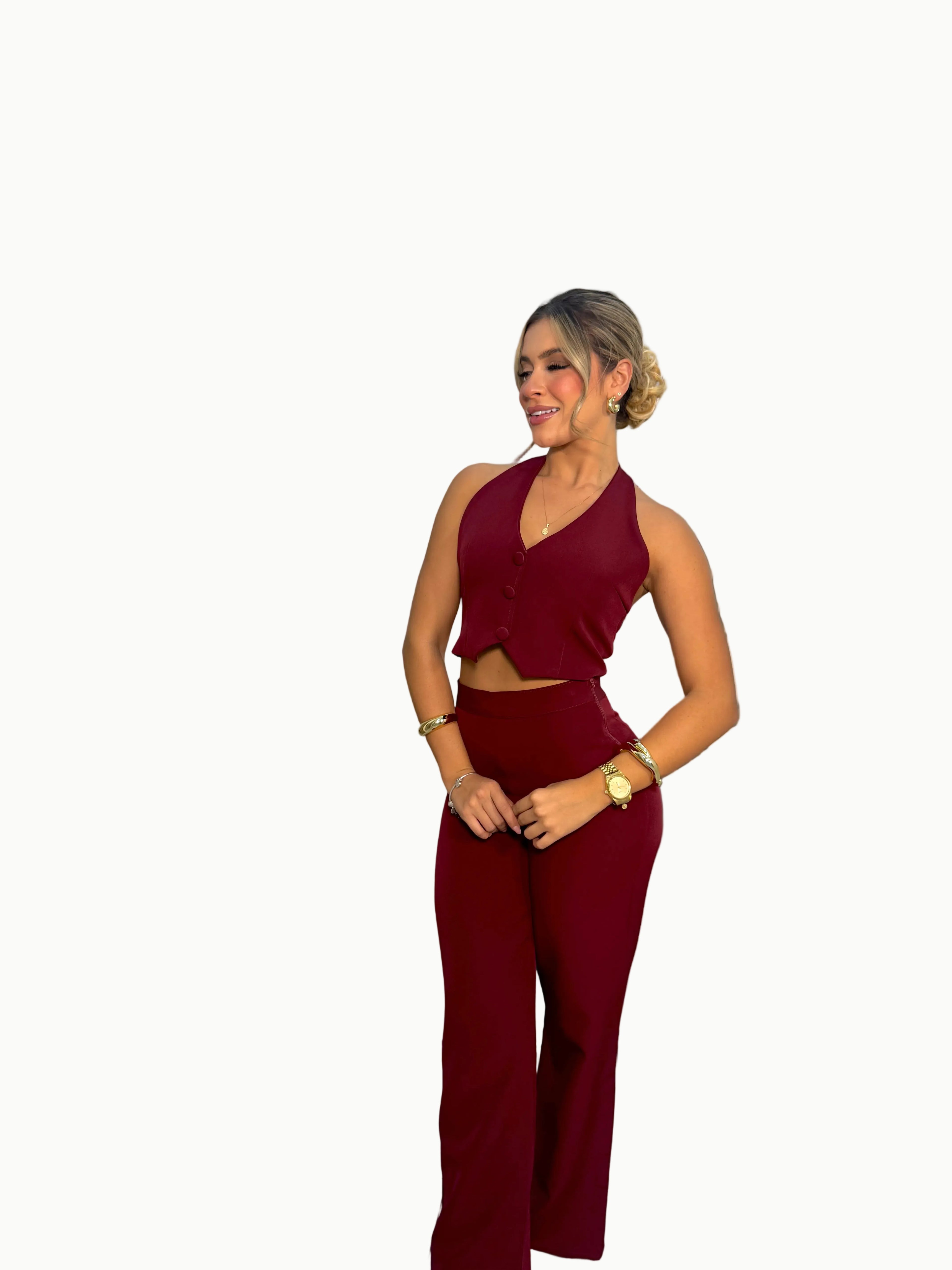 SET PANTALON CHALECO HEBILLA