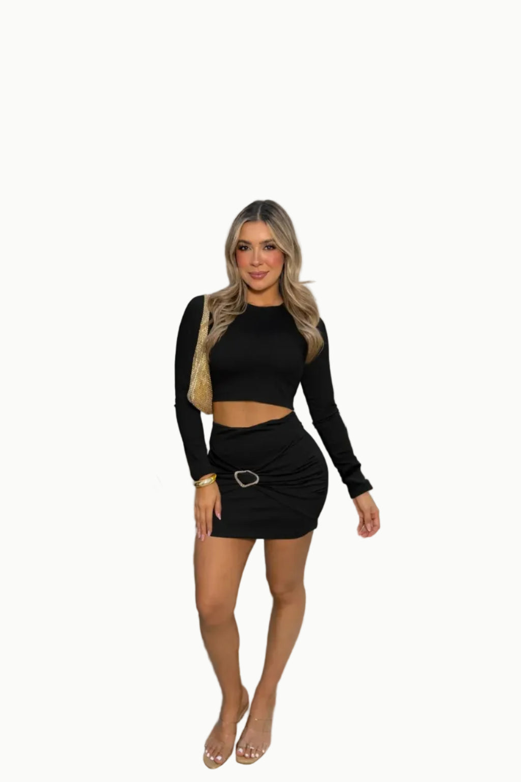 set corto hebilla manga L