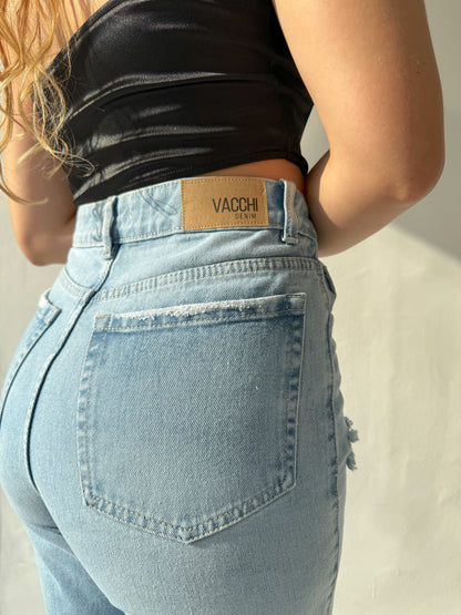 Wide Leg Rotos Claro