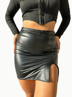 Falda Cuerina Abert - Vacchi