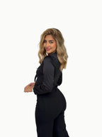 Blusa manga larga hebillas satin - Vacchi