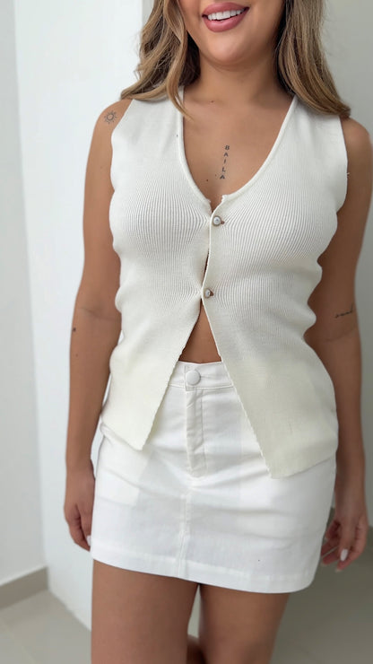 Chaleco Tejido Largo