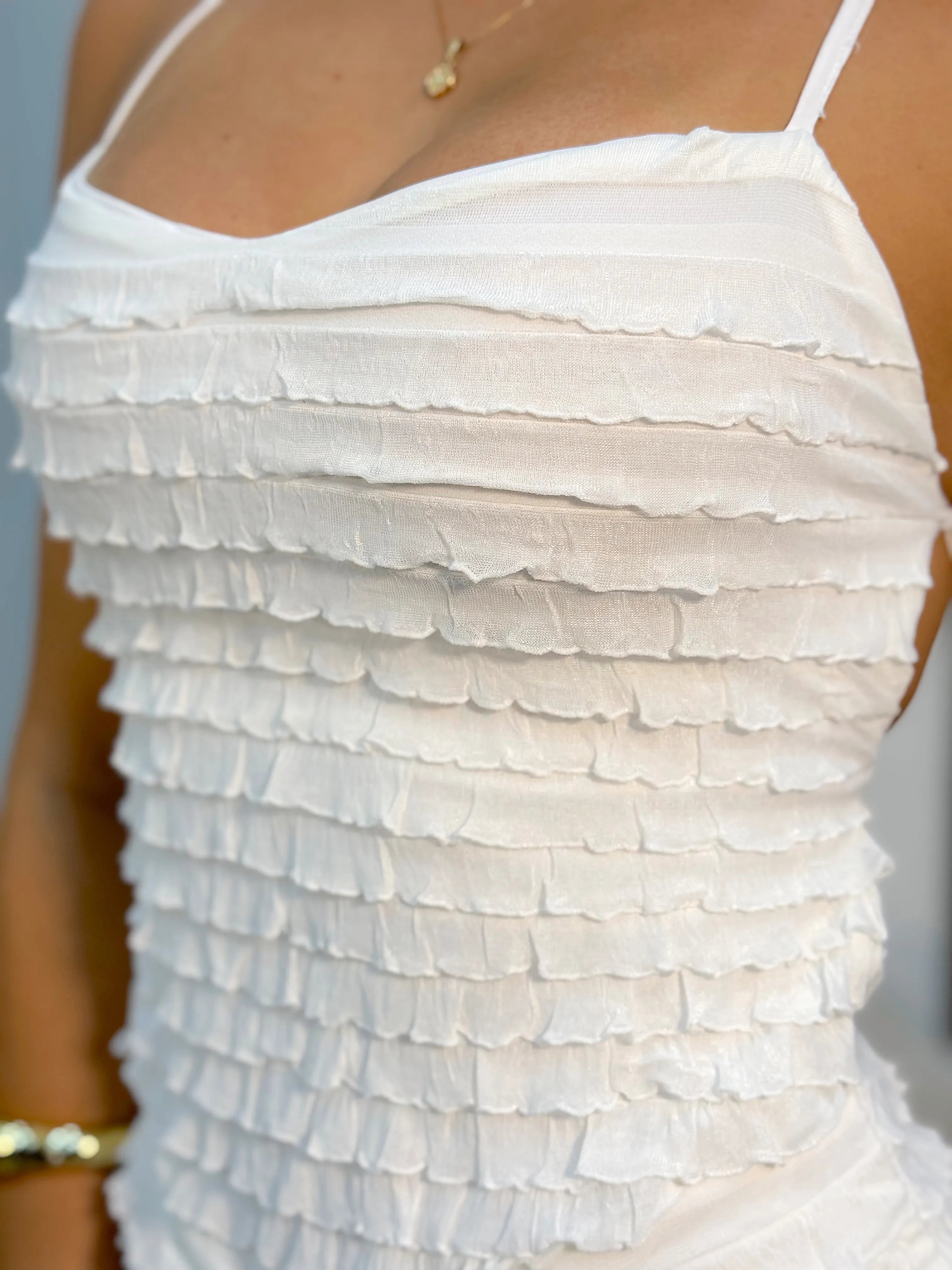 Vestido largo textura hebilla