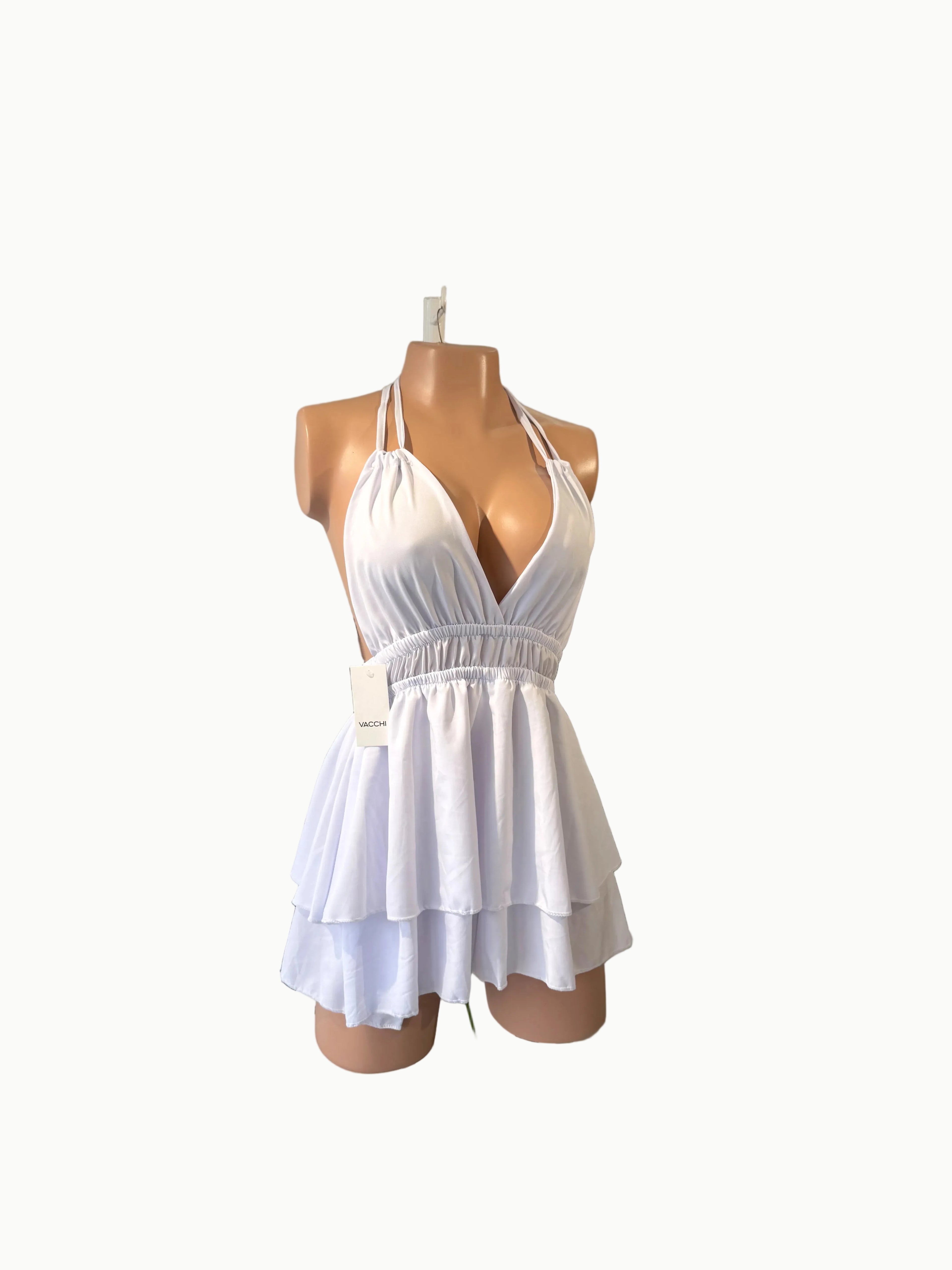 Enterizo corto golas espalda