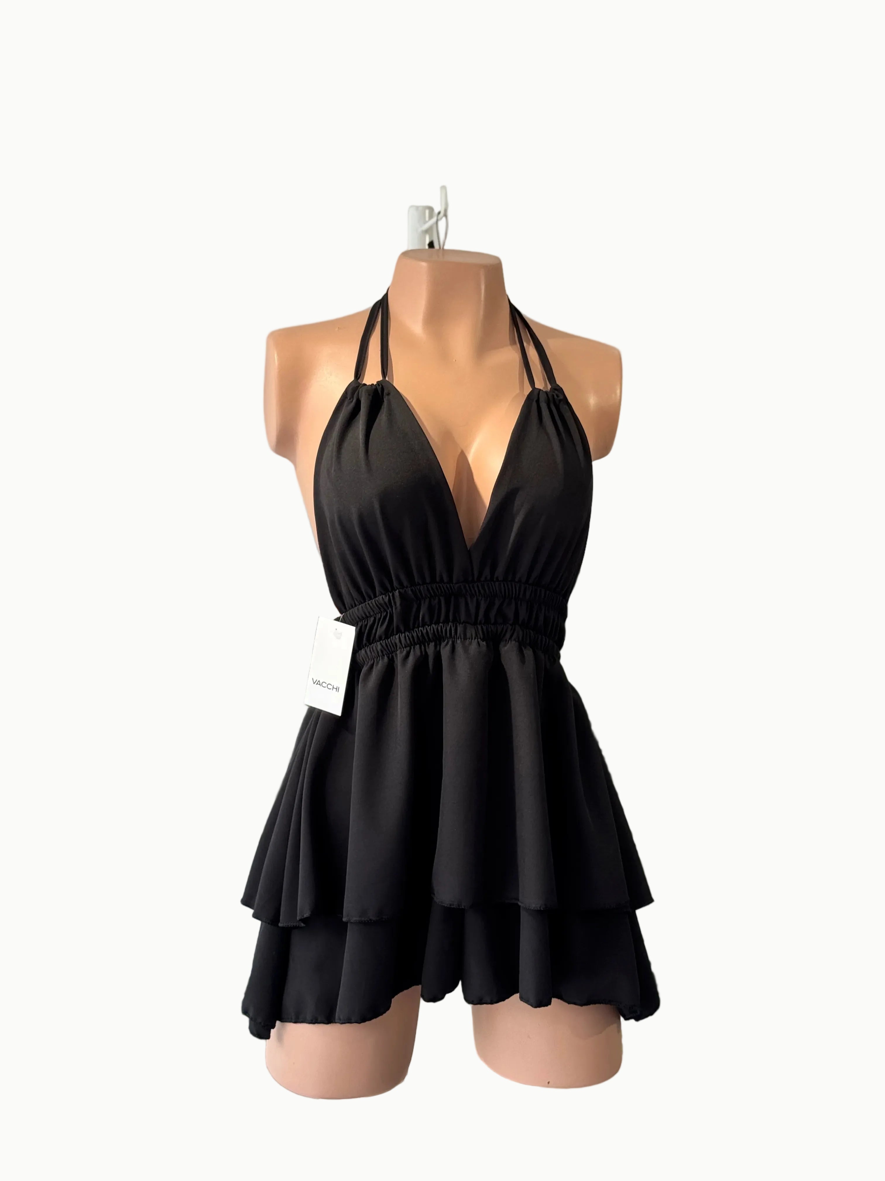 Enterizo corto golas espalda