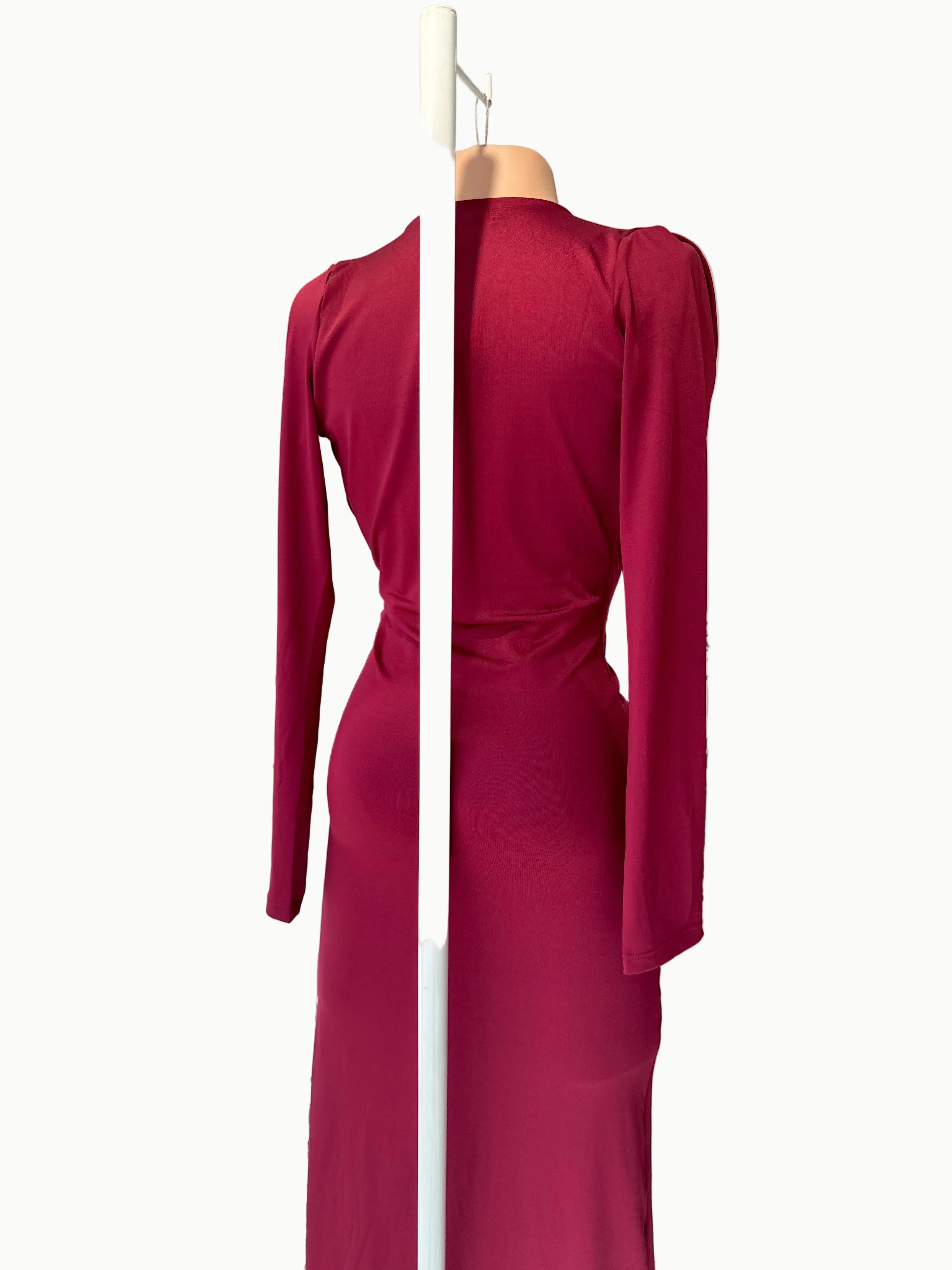 Vestido largo Manga L recogido