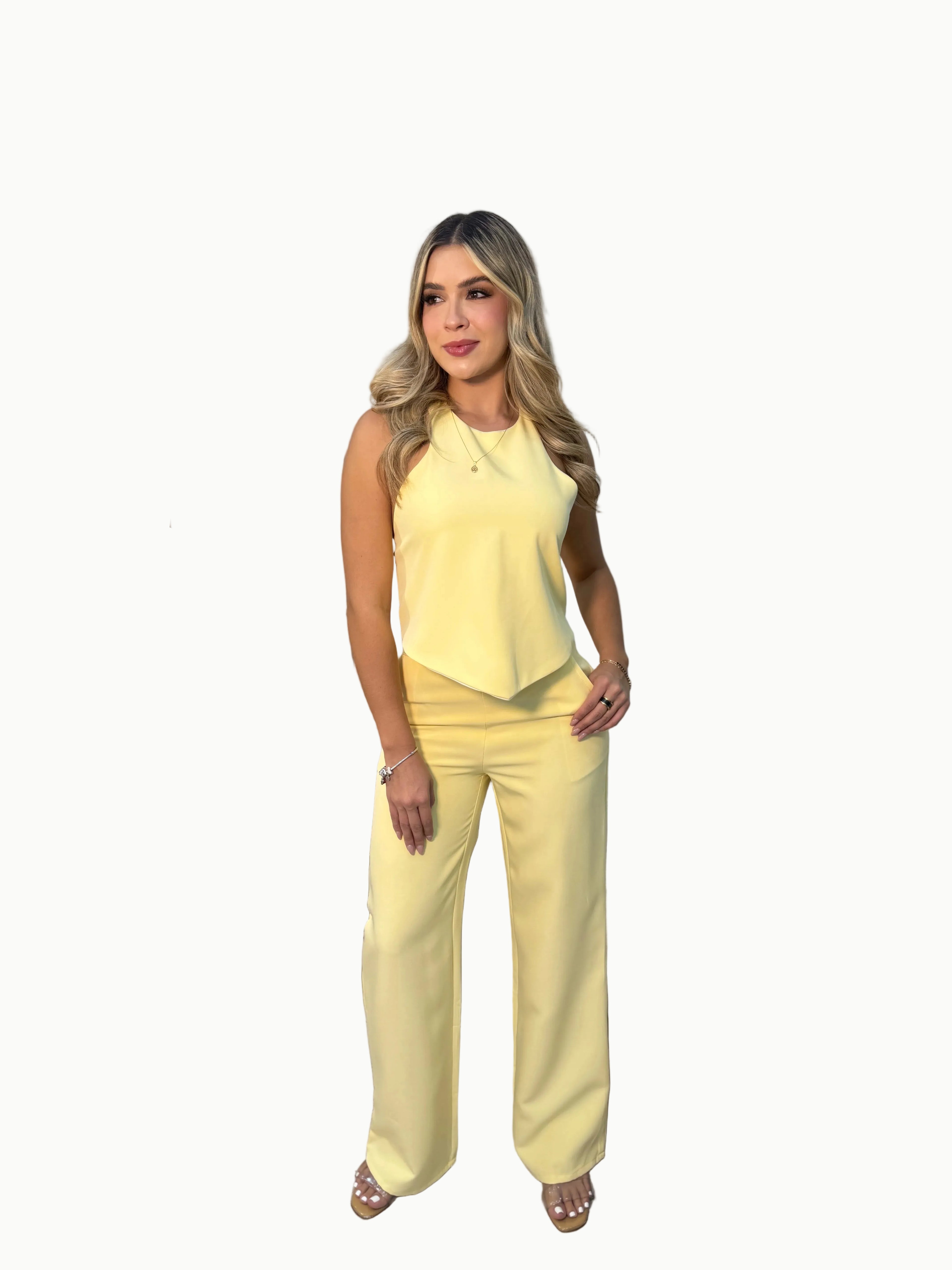 Set pantalón amarre cuello