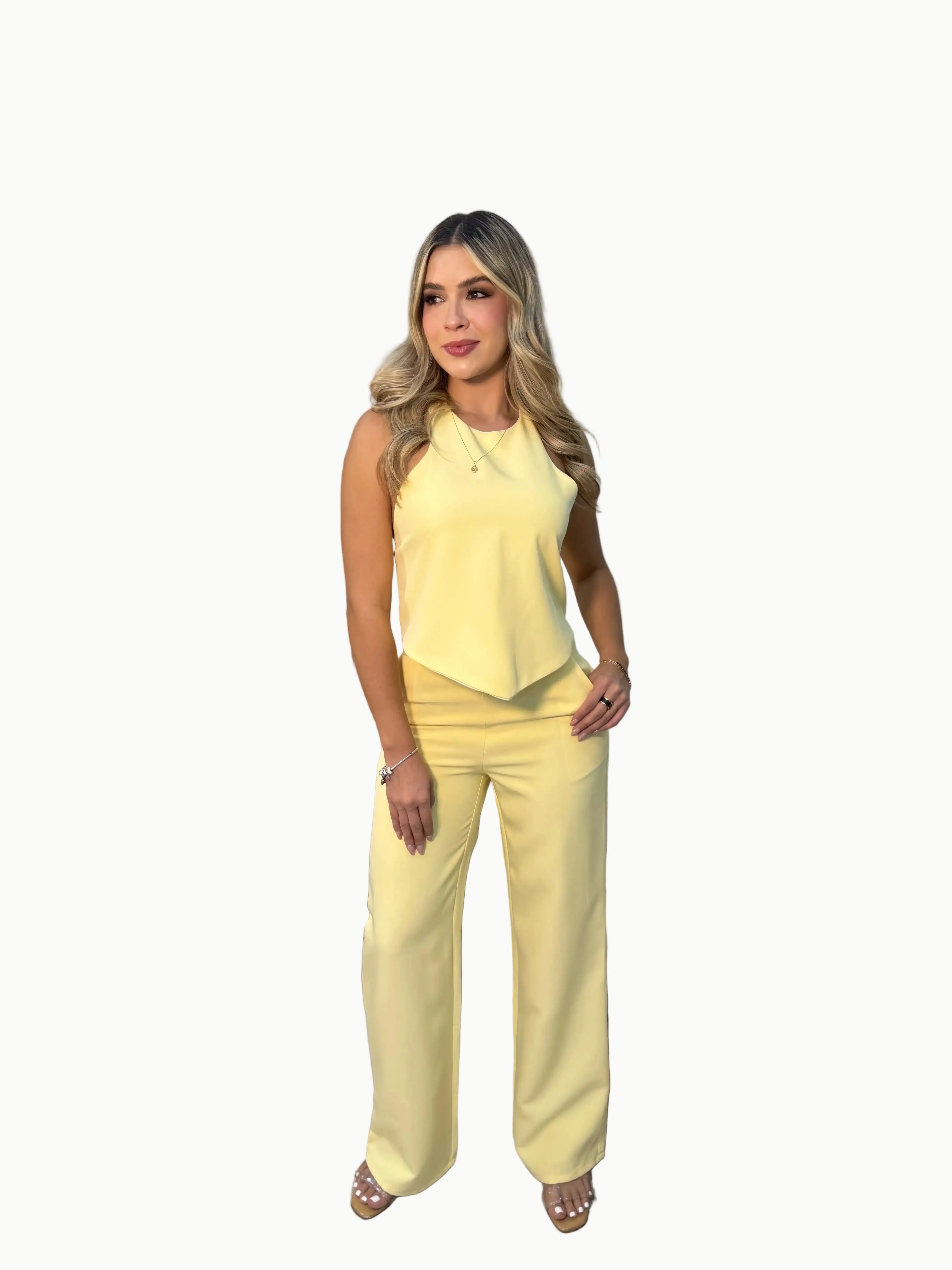 Set pantalón amarre cuello