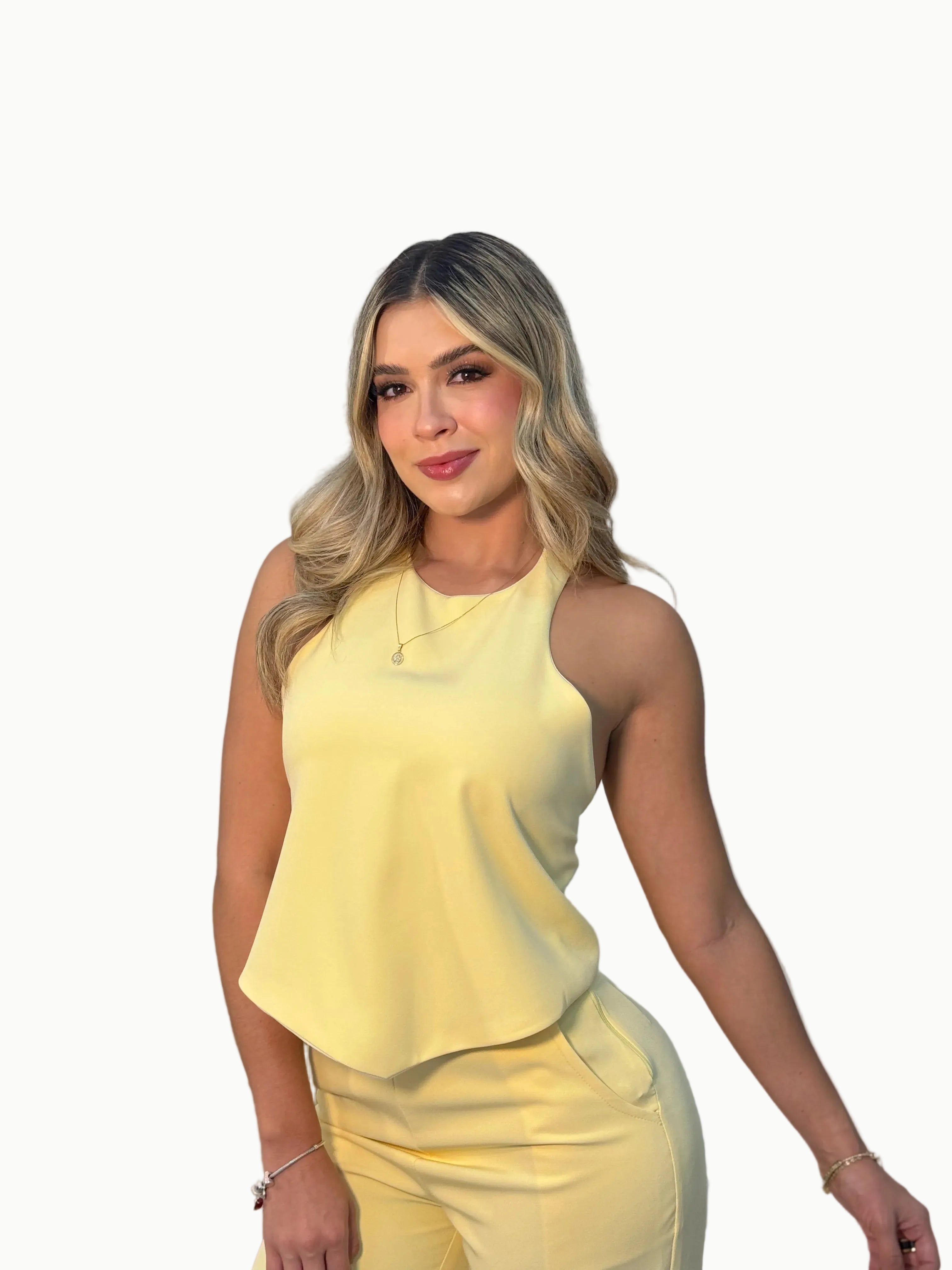 Set pantalón amarre cuello