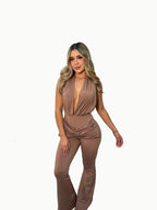 Enterizo largo cuello drap