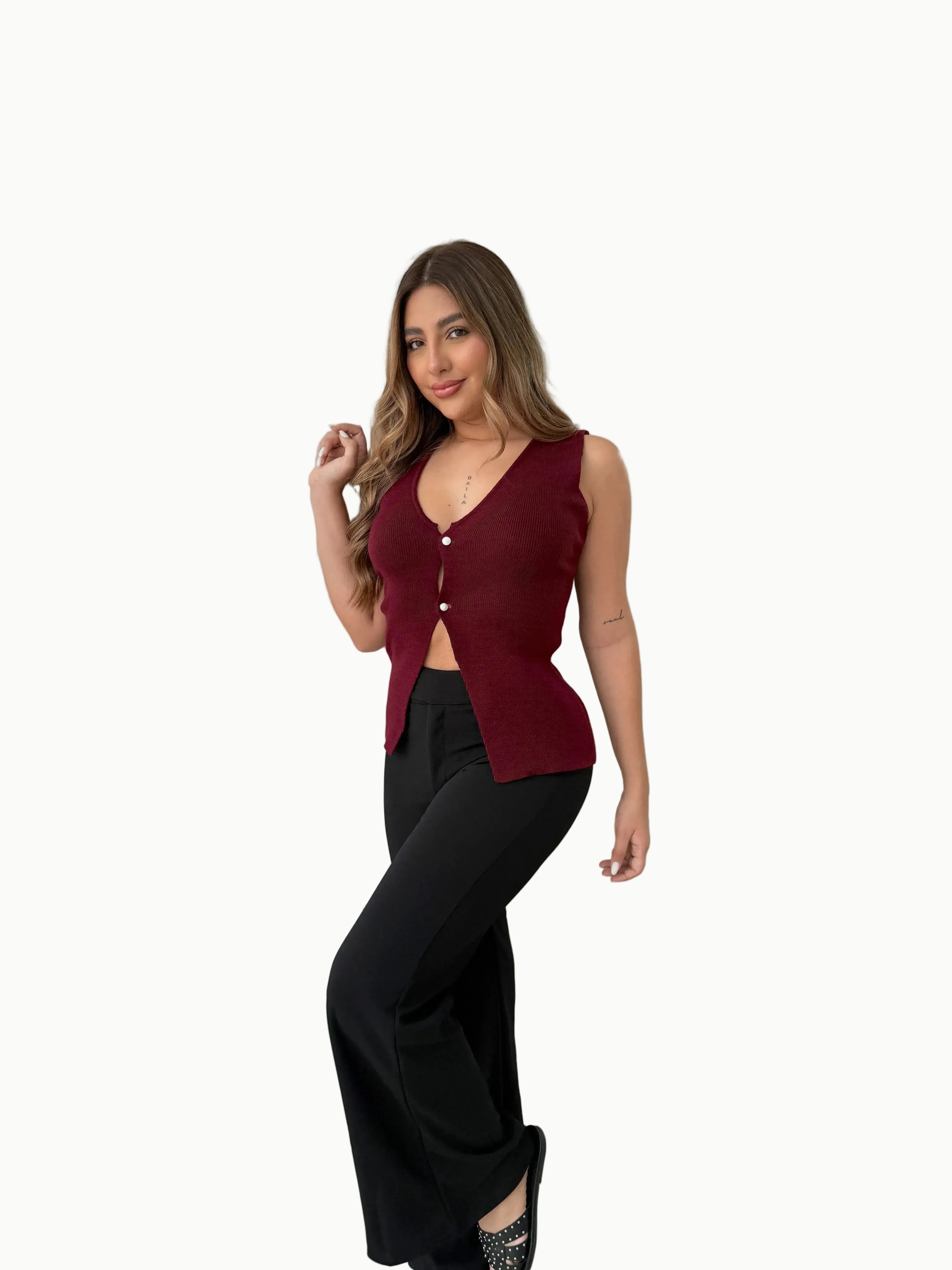 Chaleco Tejido Largo - Vacchi