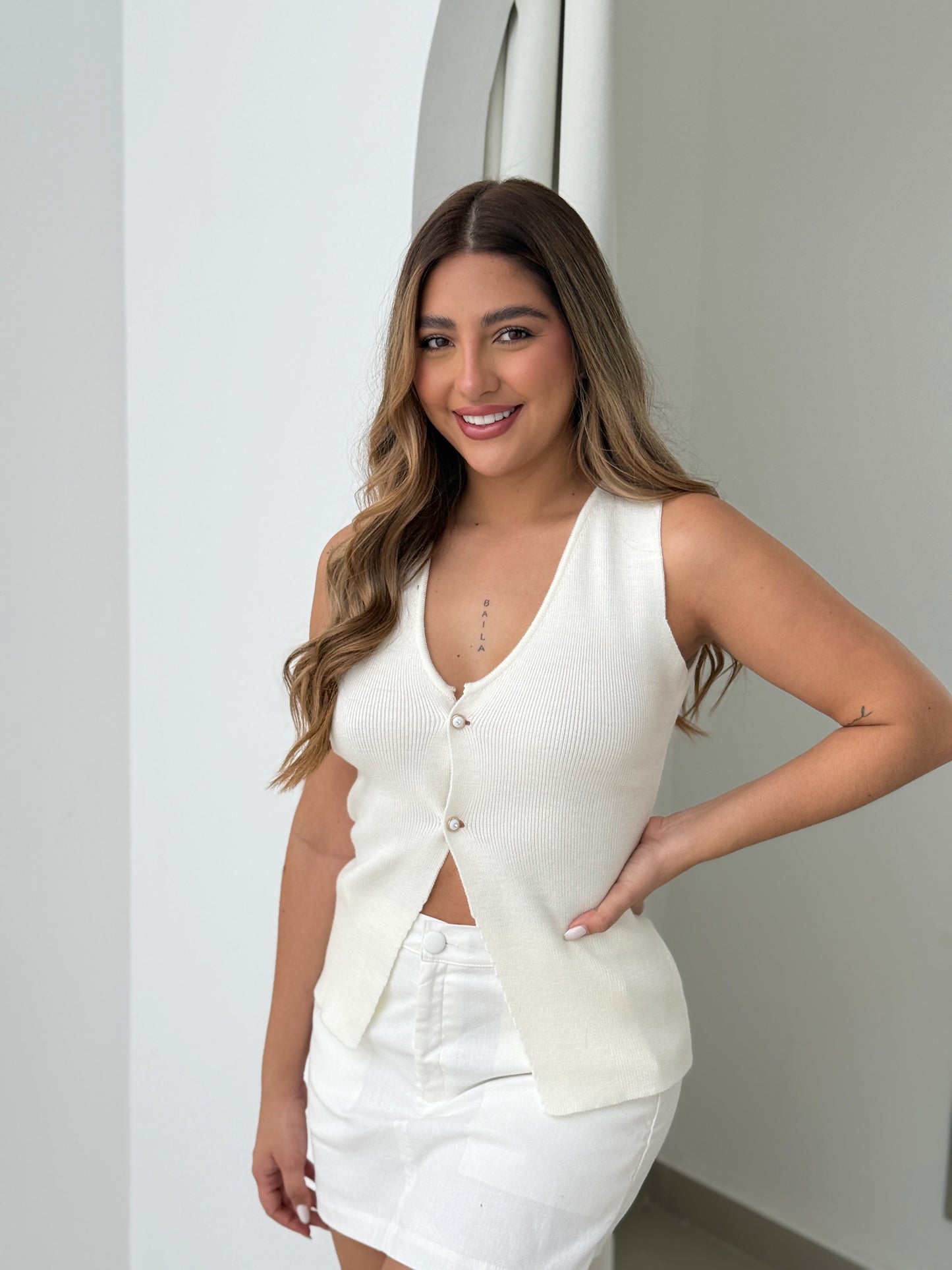 Chaleco Tejido Largo