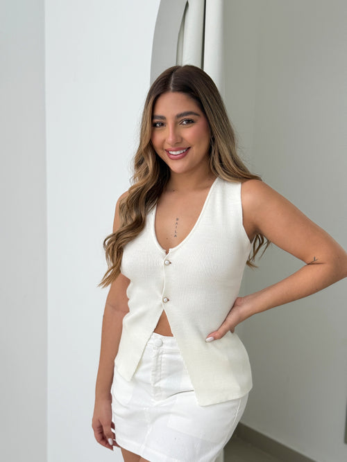 Chaleco Tejido Largo