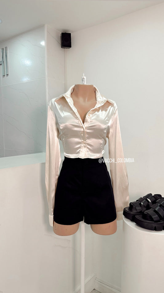 Top Corto MangL Satin