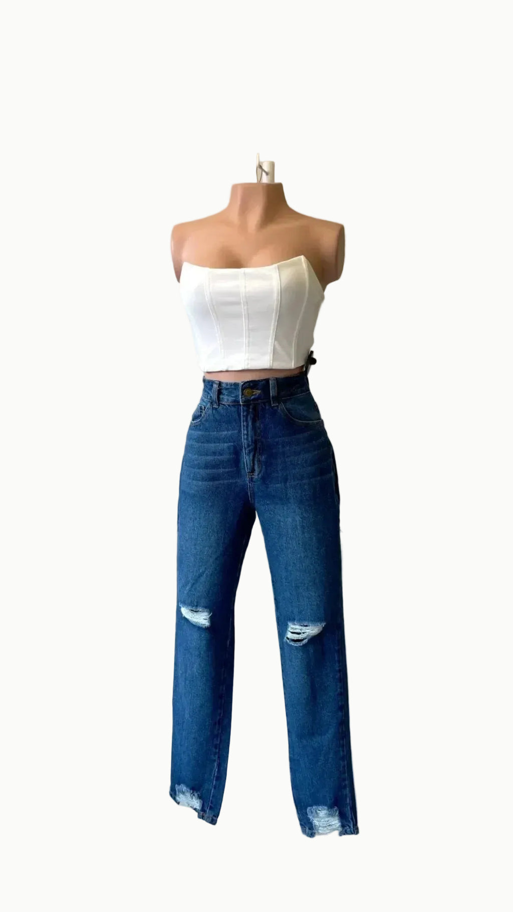 Mom Jean Visos rodilla bota - Vacchi