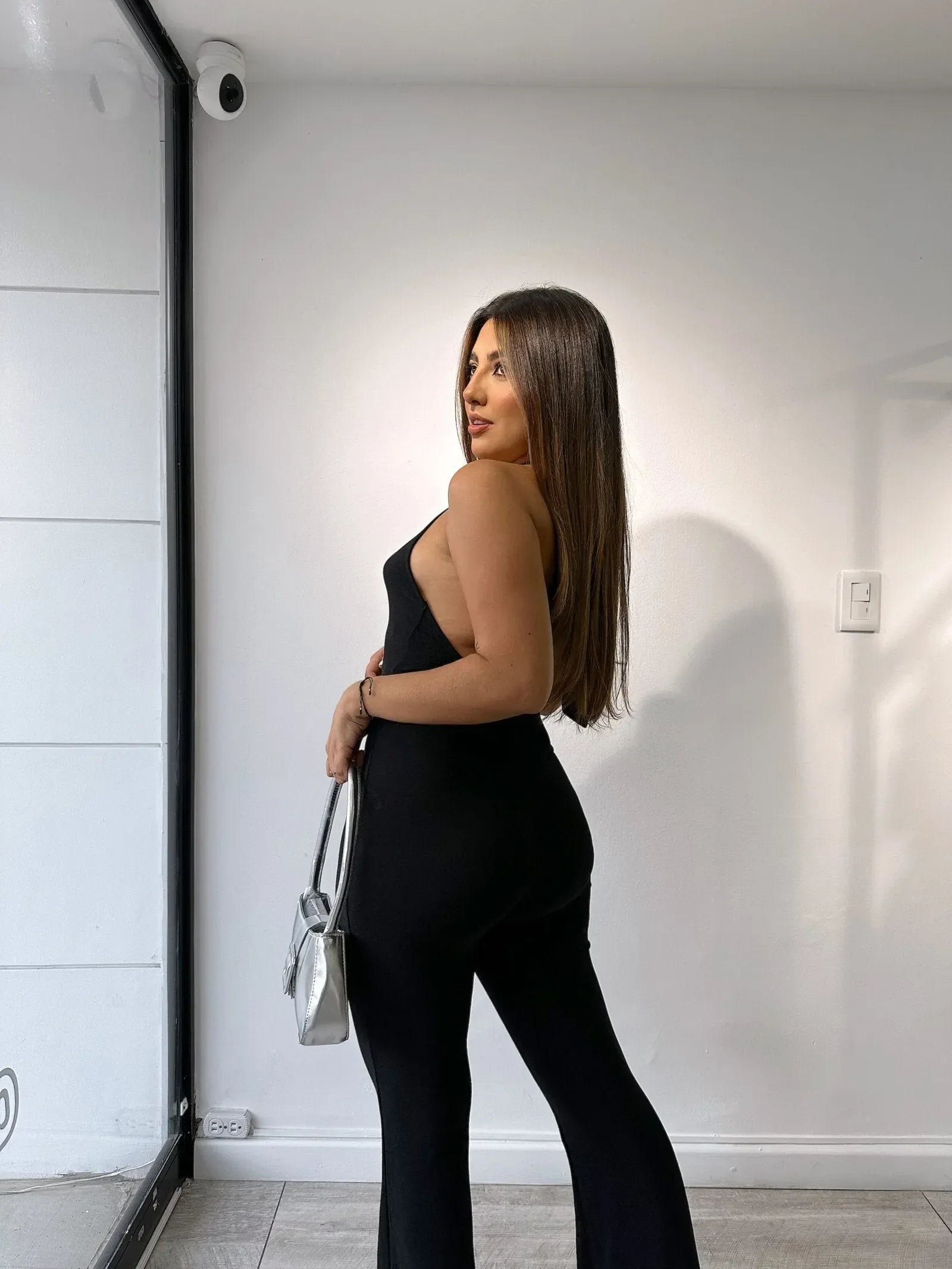 Enterizo Cuello Abert Detalle Brillo - Vacchi