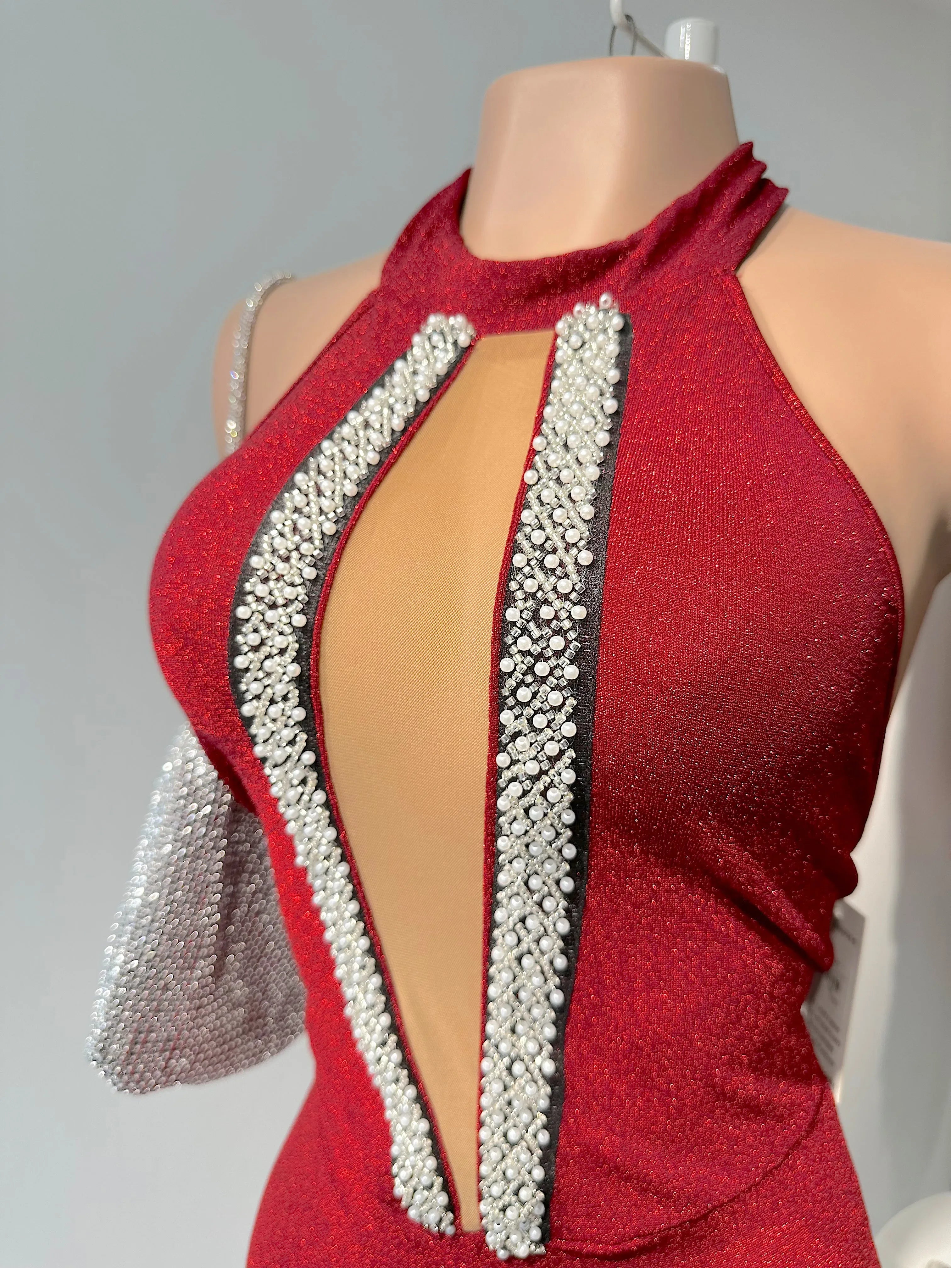 Enterizo Cuello Abert Detalle Brillo - Vacchi