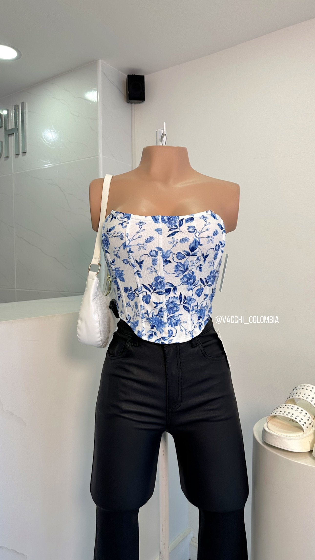 Top Straple Corsé Floral