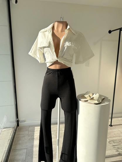 Pantalón Rib Bota Ancha
