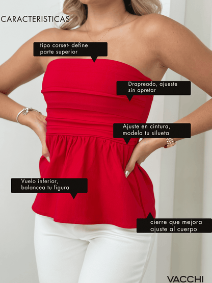 Blusa straple princesa