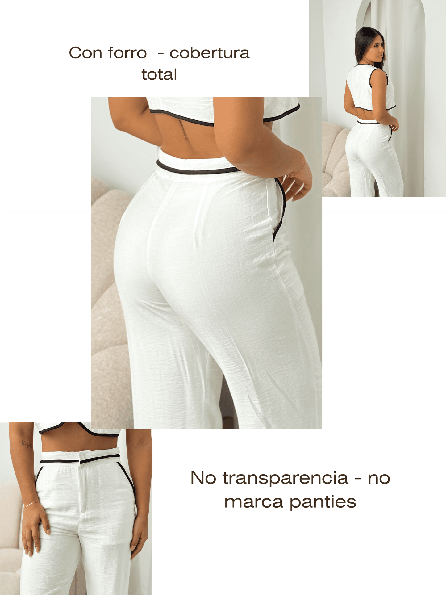 Set blanco Borde