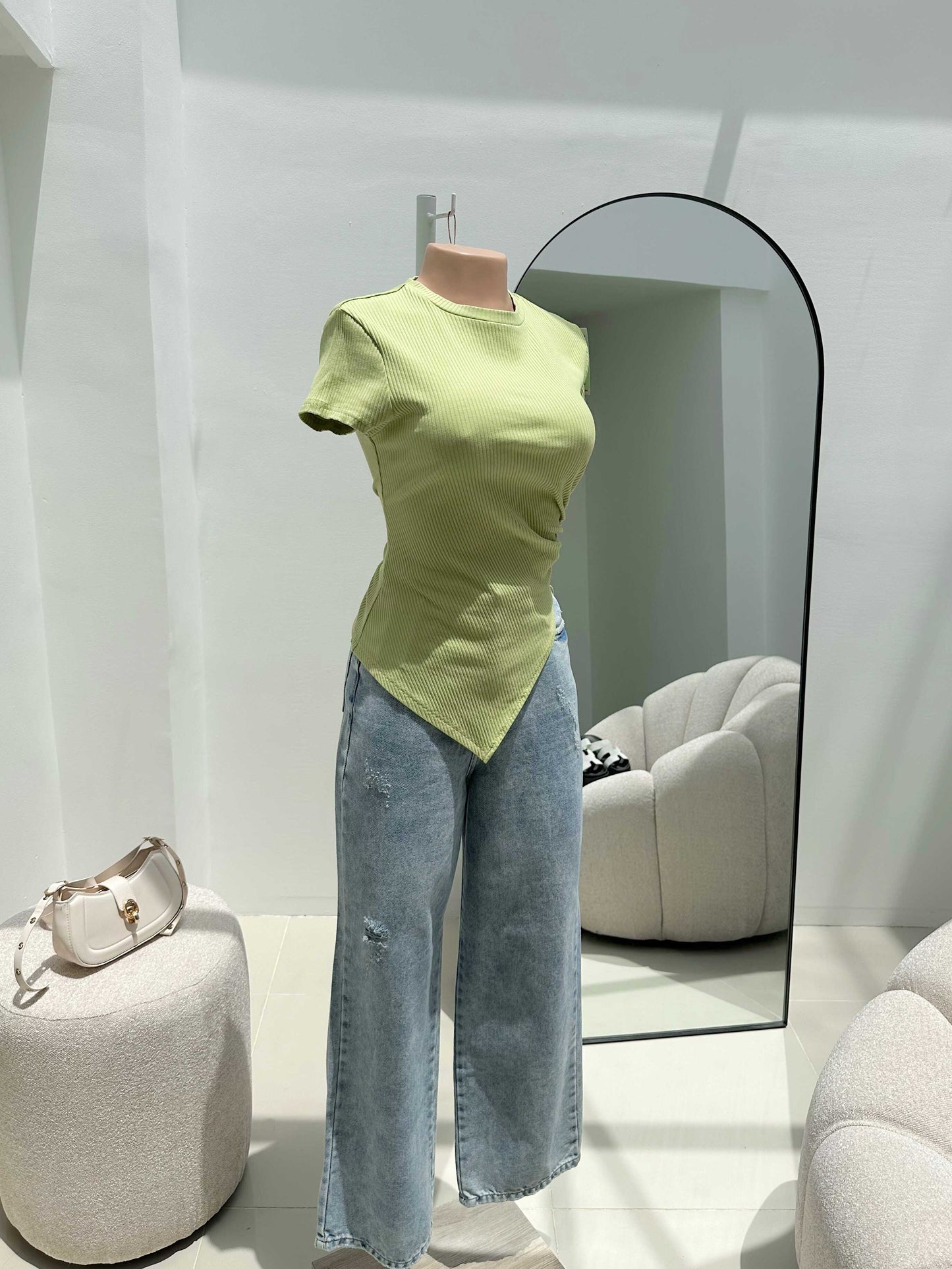 Blusa Larga Rib