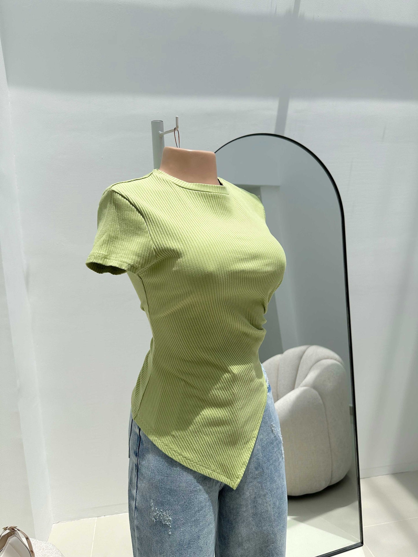 Blusa Larga Rib