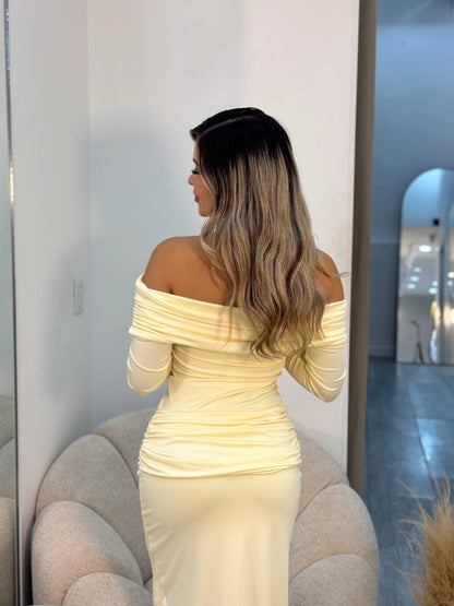 Vestido Bandeja Detalle Cintura Manga Larga