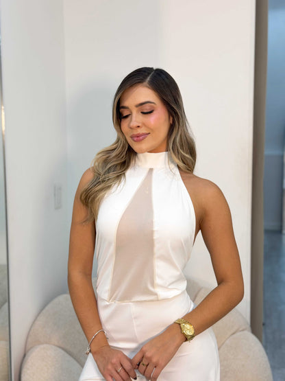 Enterizo Espalda Escote Malla