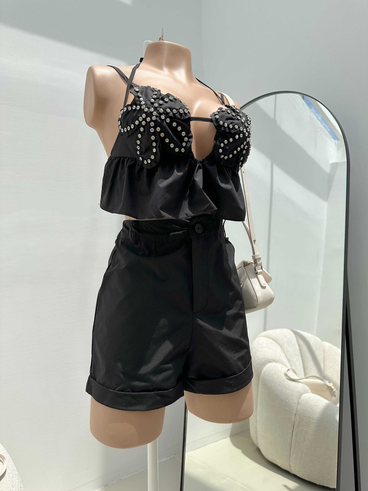 Short Sólido Tiro Alto