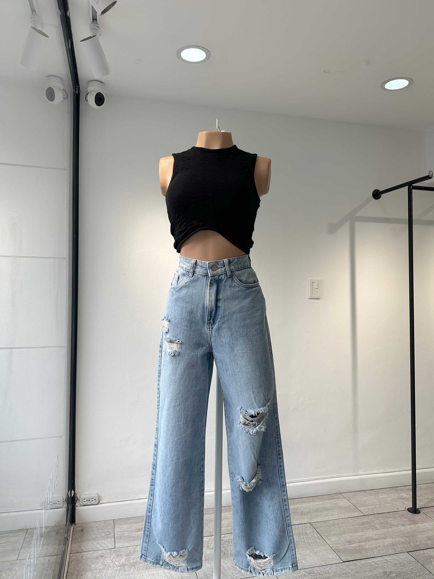Wide Leg Rotos Claro