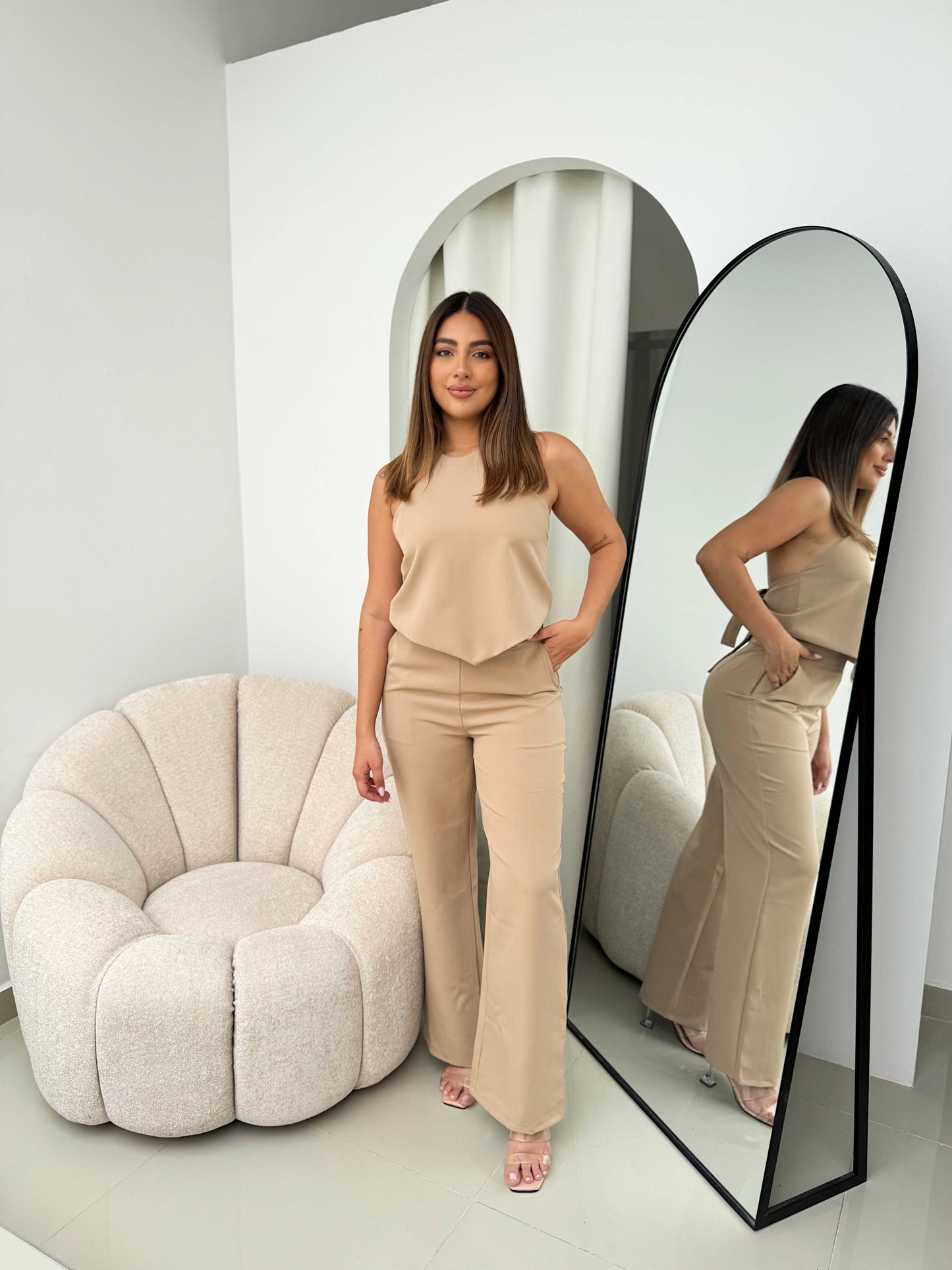 Set pantalón amarre cuello