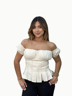 Blusa bandeja shirred - Vacchi