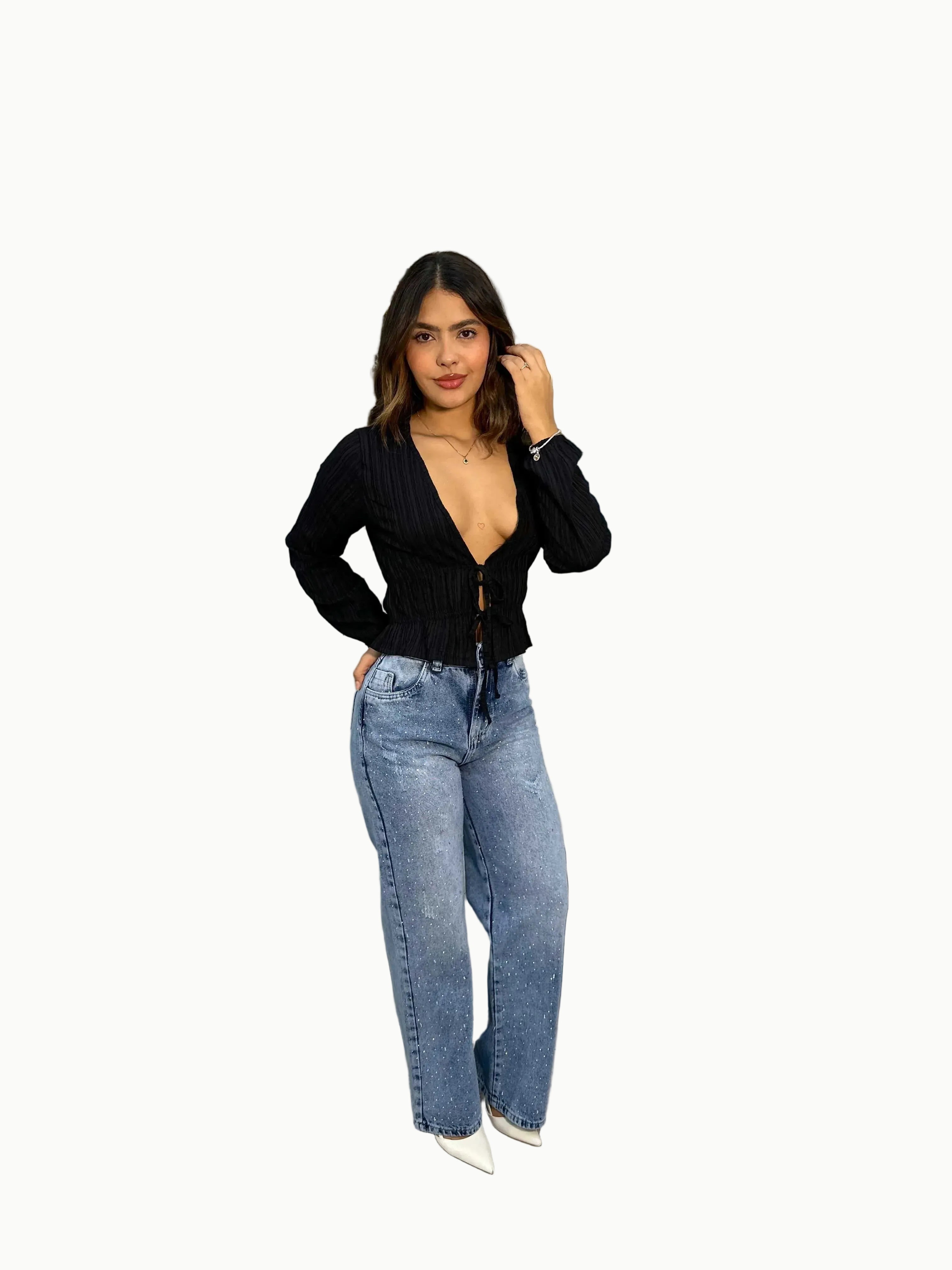 Blusa amarre manga L galleta - Vacchi