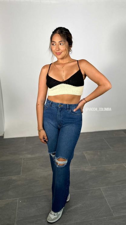 Top Crochet Bicolor